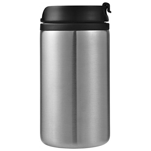Additional Image 4 - a silver and black coffee mug