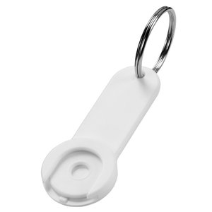 Additional Image 4 - a white key chain with a ring