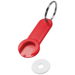 Additional Image 5 - a red key chain with a ring