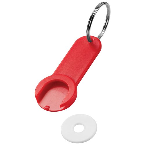 Additional Image 5 - a red key chain with a ring
