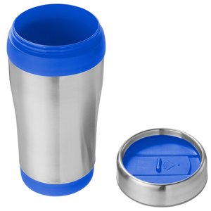 Additional Image 1 - a blue and silver thermos