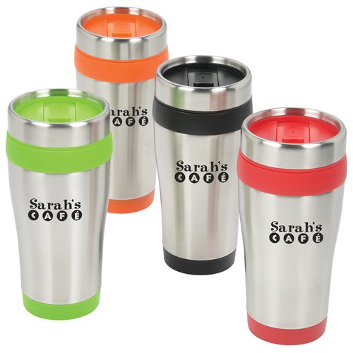 Additional Image 5 - a group of stainless steel tumblers