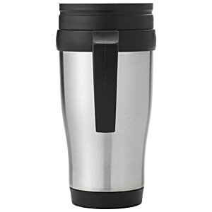 Additional Image 3 - a silver and black coffee mug