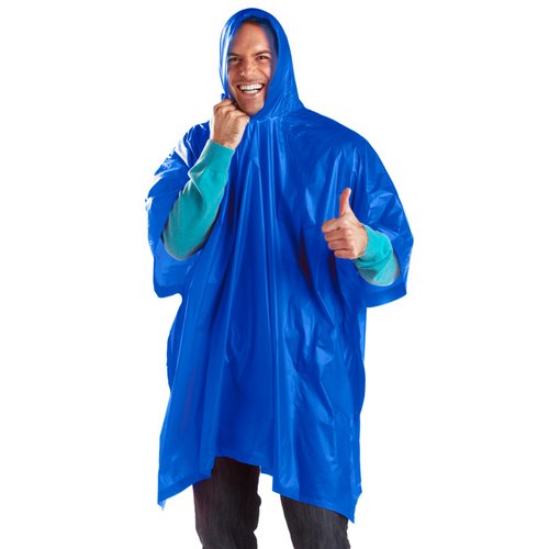 Additional Image 6 - a man wearing a blue rain poncho