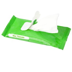 Additional Image 2 - a green package with a white napkin on it