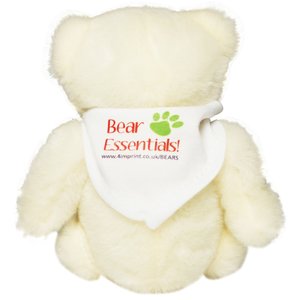 Additional Image 1 - a white teddy bear with a white bandana