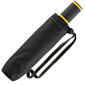 Additional Image 6 - a black umbrella with a yellow handle