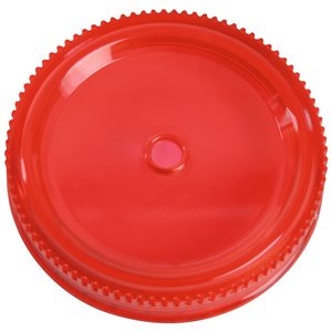 Additional Image 1 - a red plastic lid with a square center