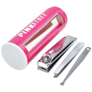 Additional Image 1 - a pink nail clippers and a pink tube
