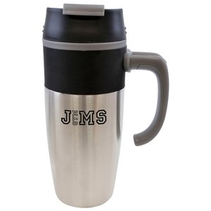Additional Image 2 - a silver and black coffee mug