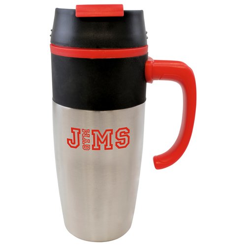 Additional Image 3 - a white and black travel mug