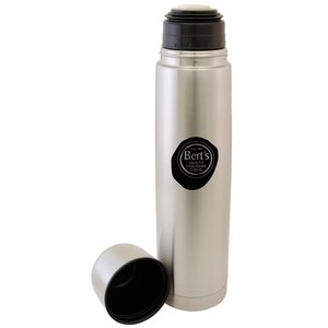 Additional Image 2 - a silver and black thermos