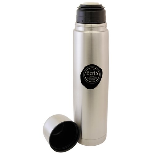 Additional Image 2 - a silver and black thermos