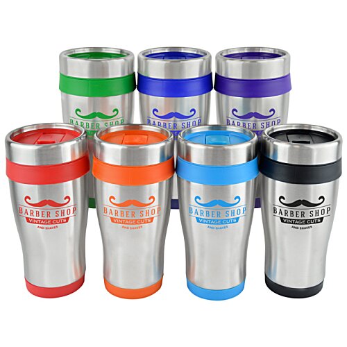 Additional Image 3 - a group of stainless steel cups