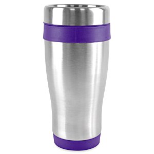 Additional Image 4 - a silver and purple thermos