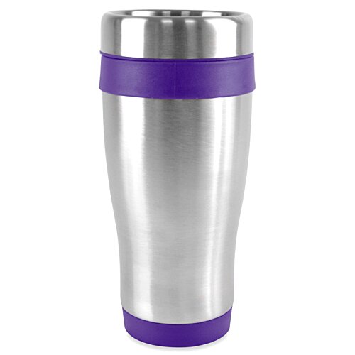 Additional Image 4 - a silver and purple thermos