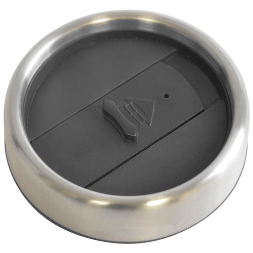 Additional Image 1 - a round metal object with a black lid