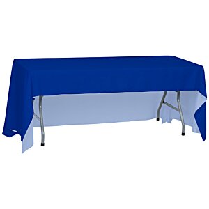Additional Image 2 - a blue table cover with a white background