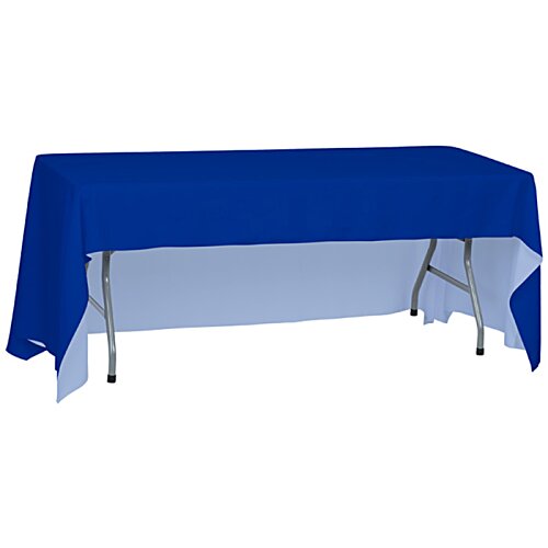 Additional Image 2 - a blue table cover with a white background