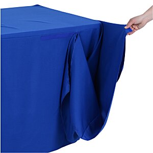 Additional Image 3 - a hand holding a blue table cloth