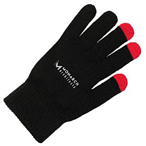 Additional Image 2 - a black glove with red finger tips