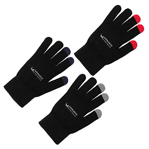 Additional Image 7 - a group of black gloves with red fingernails