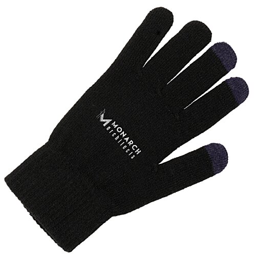 Additional Image 1 - a black glove with a white stripe