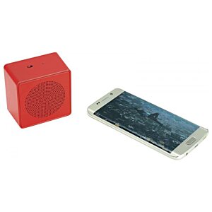 Additional Image 2 - a red cube and a blue speaker