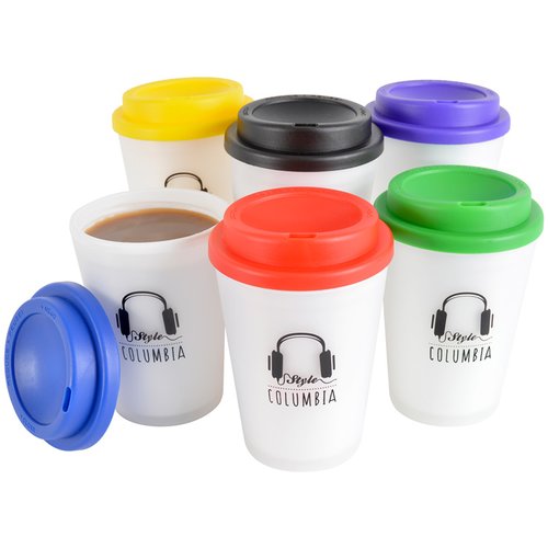 Additional Image 2 - a group of plastic cups with colorful lids
