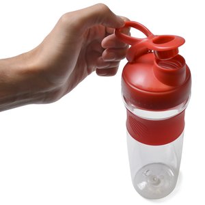 Additional Image 2 - a hand holding a red and clear water bottle