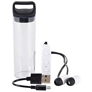 Additional Image 1 - a water bottle with a cord and a usb cable