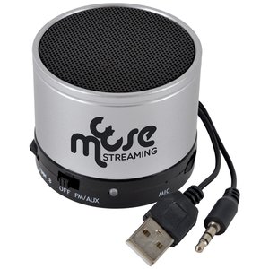 Additional Image 1 - a round black and white object with a black cord