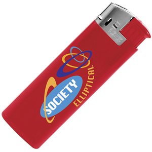 Additional Image 1 - a red lighter with a blue and red label