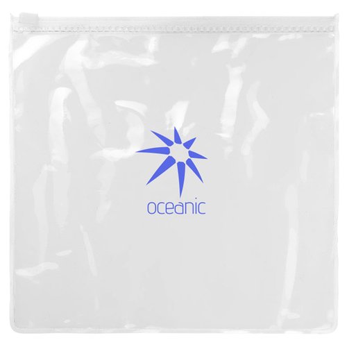 Additional Image 1 - a white plastic bag with blue logo