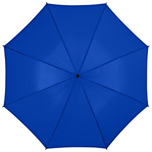 Additional Image 4 - a blue umbrella with a black center