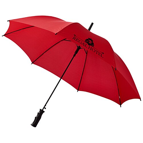 Additional Image 2 - a red umbrella with a black handle