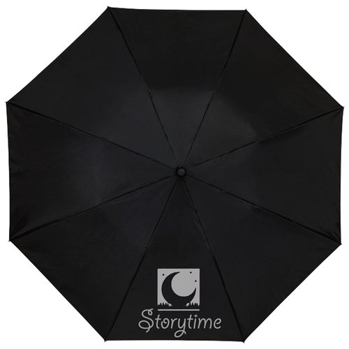Additional Image 1 - a black umbrella with a logo