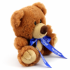 View Image 2 of 2 of 15cm Charlie Bear with Bow - Caramel