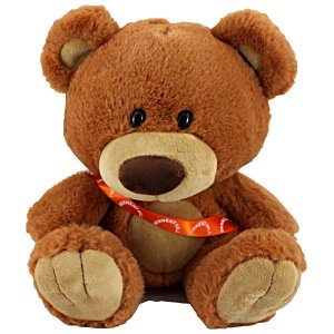 Additional Image 4 - a stuffed bear with a red collar