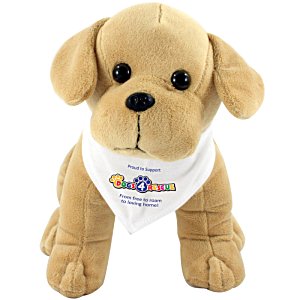 Additional Image 3 - a stuffed animal dog with a bandana