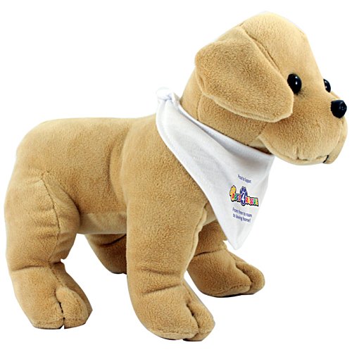 Additional Image 2 - a stuffed animal dog with a white bandana