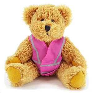 Additional Image 4 - a stuffed bear wearing a pink vest