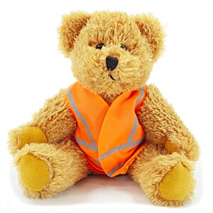 Additional Image 5 - a stuffed bear wearing a safety vest