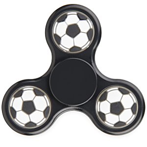 Additional Image 4 - a black fidget spinner with white balls