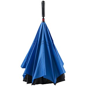 Additional Image 1 - a blue umbrella with black trim