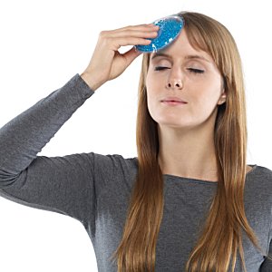 Additional Image 2 - a woman holding a blue object on her forehead