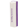 a white and purple rectangular object