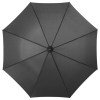 a black umbrella with a white background