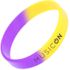 View Image 2 of 2 of Silicone Wristband - Custom 2 Colours