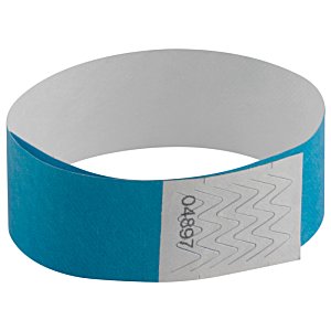 Additional Image 2 - a blue and white paper wristband